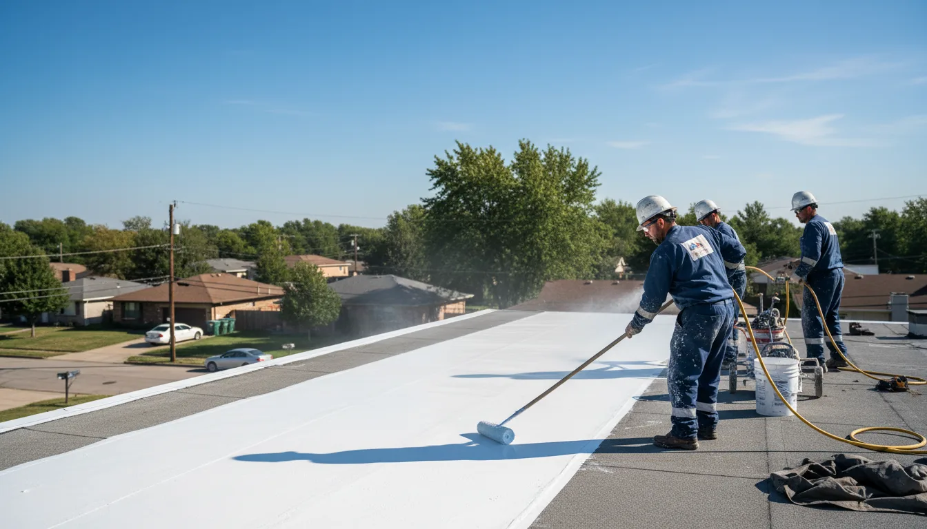 Commercial roof coating in Cherry, IL near me